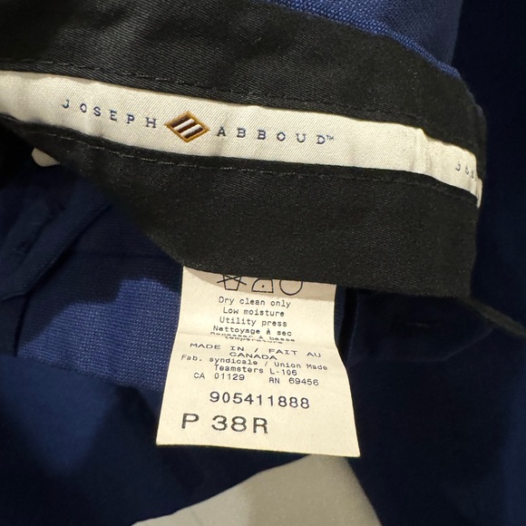 Joseph Abboud blue suit. 46L - Picture 9 of 9